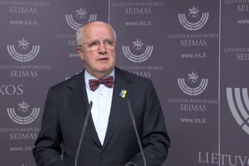 Seimo Pirmininko Juozo Oleko komentaras žiniasklaidai apie svarbiausius Seimo posėdžio darbotvarkės klausimus