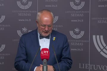 Seimo Pirmininko Juozo Oleko komentaras žiniasklaidai apie svarbiausius Seimo posėdžio darbotvarkės klausimus