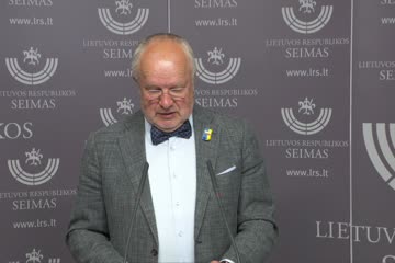 Seimo Pirmininko Juozo Oleko komentaras žiniasklaidai apie svarbiausius Seimo posėdžio darbotvarkės klausimus