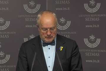 Seimo Pirmininko Juozo Oleko komentaras žiniasklaidai apie svarbiausius Seimo posėdžio darbotvarkės klausimus